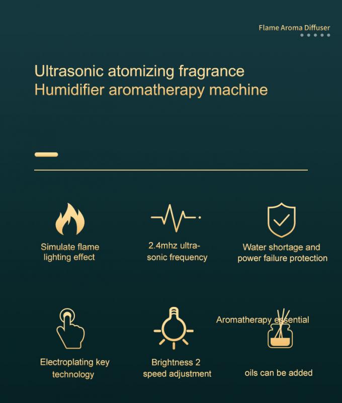 2023 جدید Humidifier Ultrasonic Humidifier Flame USB Tabletop Humidifier روغن پخش کننده Aroma Humidifier بهترین محصول فروخته شده 4