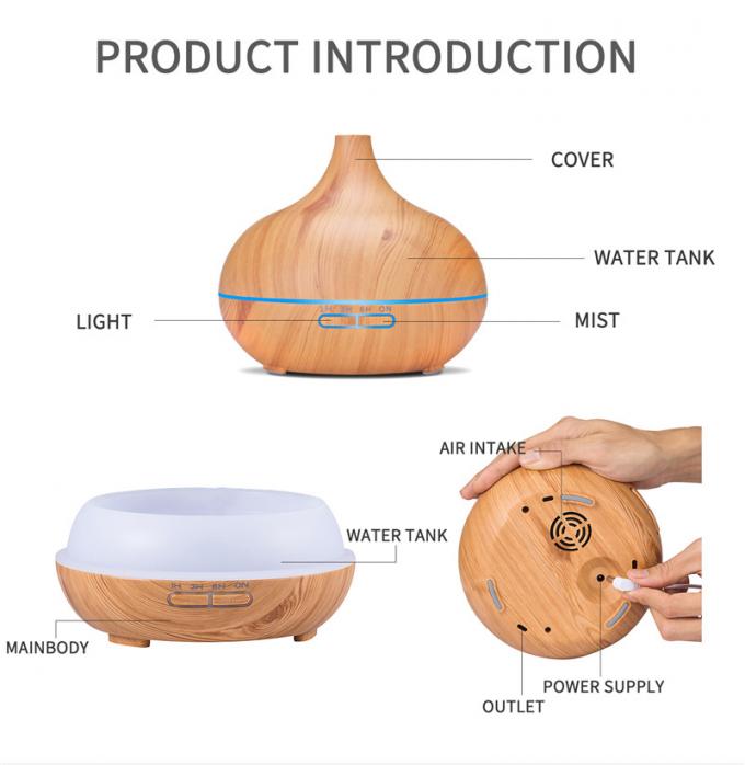 فروش داغ رنگارنگ LED Light Air Humidifier Diffuser روغن ضروری چوب دانه های ضروری روغن های ضروری Humidifier هوا 1