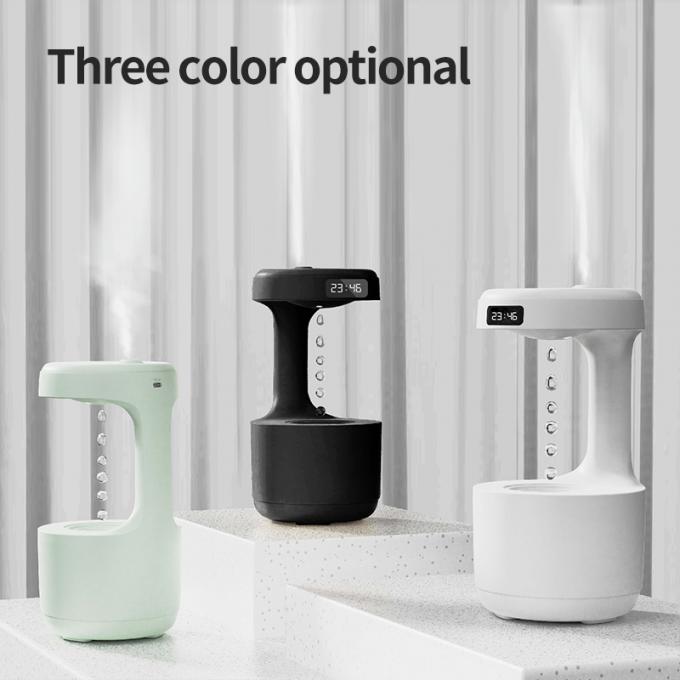 ماهی خانگی OEM قطره آب قابل حمل 800ml مرطوب کننده ضد گرانش ساعت دیجیتال Ultrasonic Anti Gravity Humidifier 11