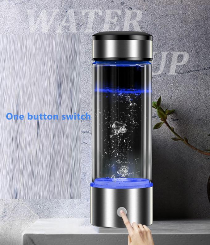 Homefish 2021 OEM شیشه هیدروژن ژنراتور بطری آب SPE PEM تکنولوژی آب یونیزر آب هیدروژن قابل حمل 0