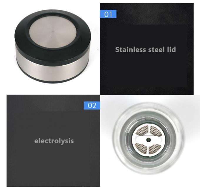 Homefish 2021 OEM شیشه هیدروژن ژنراتور بطری آب SPE PEM تکنولوژی آب یونیزر آب هیدروژن قابل حمل 3