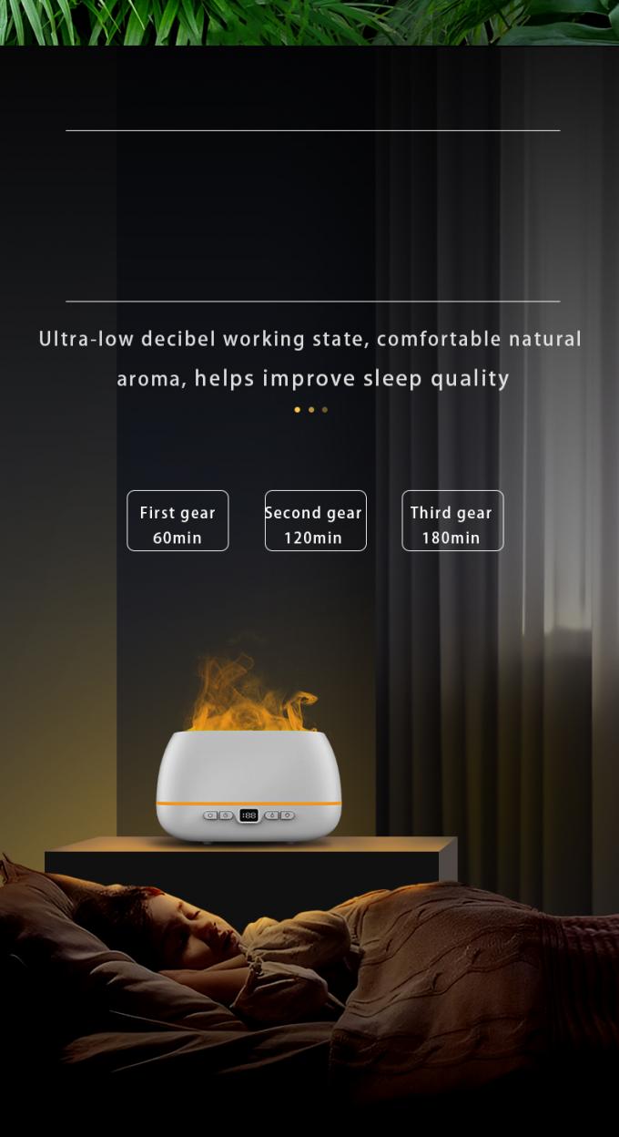 2023 طراحی جدید دیفیوزر شعله فوق صوتی 200 میلی لیتر RGB Light Flame Humidifier With Remote Controller Aroma Diffuser برای خانه 8