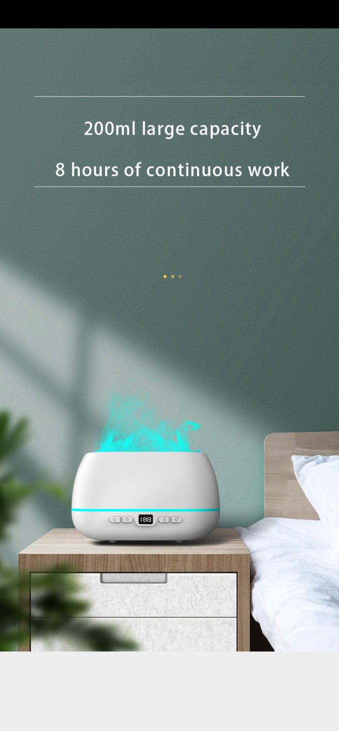 2023 طراحی جدید دیفیوزر شعله فوق صوتی 200 میلی لیتر RGB Light Flame Humidifier With Remote Controller Aroma Diffuser برای خانه 9