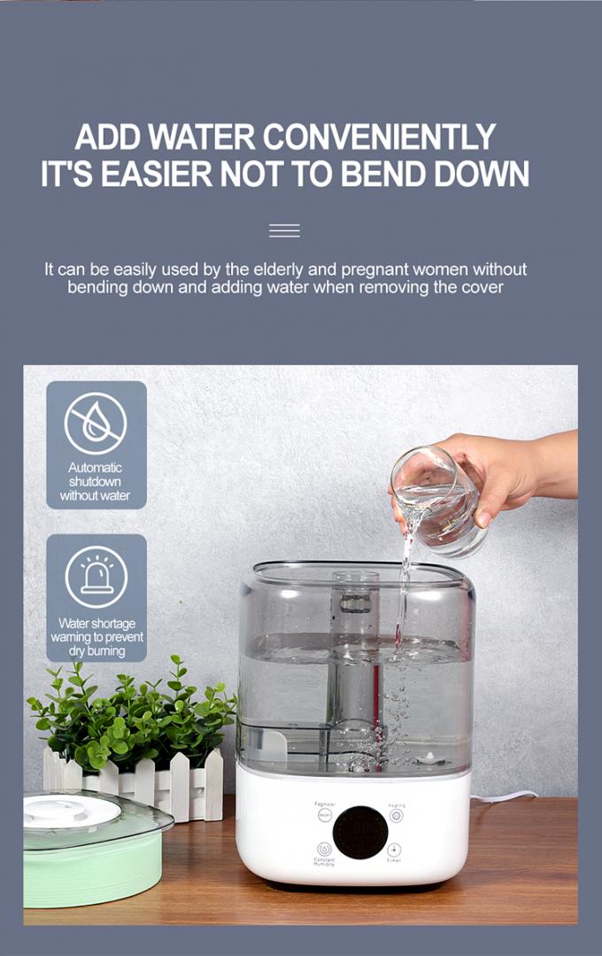 HOMEFISH BPA Free 5L رطوبت دهنده ظرفیت بزرگ با پلاگین الکتریکی UV ضدعفونی کننده 8