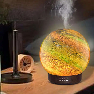 قیمت مناسب 3D Planet Beautiful Design هفت رنگ رنگ آمیزی سبک گلس توپ تزئینات روغن ضروری برای صفحه رومیزی خانه آنلاین