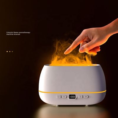 قیمت مناسب 2023 طراحی جدید دیفیوزر شعله فوق صوتی 200 میلی لیتر RGB Light Flame Humidifier With Remote Controller Aroma Diffuser برای خانه آنلاین